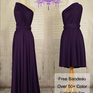 LONG Scholledress purple evening dress infinity